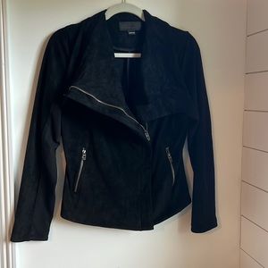 BLANKNYC black suede motto jacket w/ pockets size L. Great condition.
